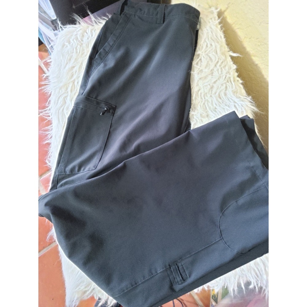 REI Co-op Women Black Hiking Cargo Pants 12 Petite Outdoor Straight Leg
